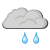 Rain, Moderate breeze, North